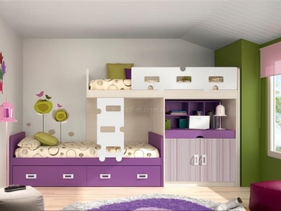Детская комната с двухъярусной кроватью на заказ