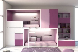 Комплес детской мебели с двухъярусной кроватью
