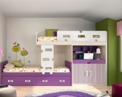 Детская комната с двухъярусной кроватью на заказ